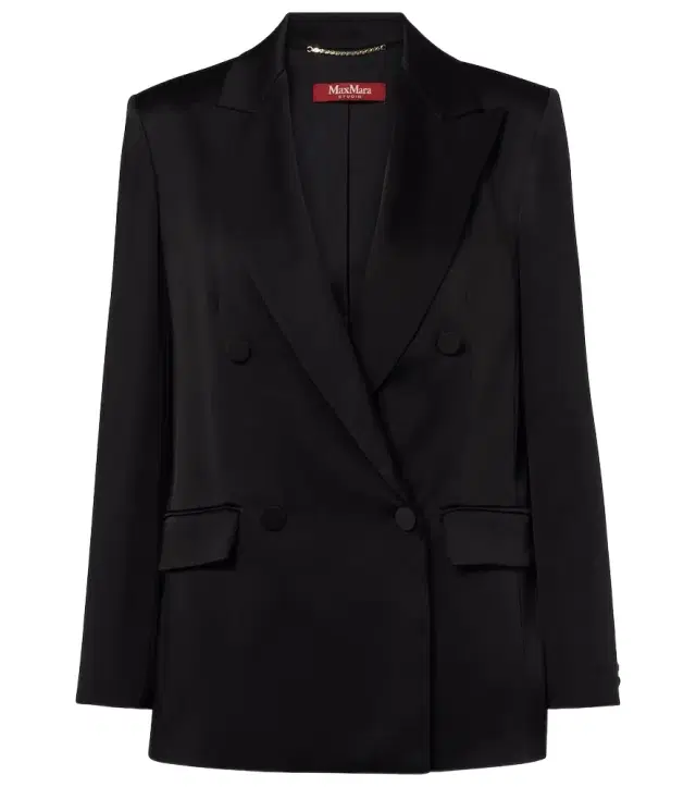 Max Mara Arca double-breasted satin blazer