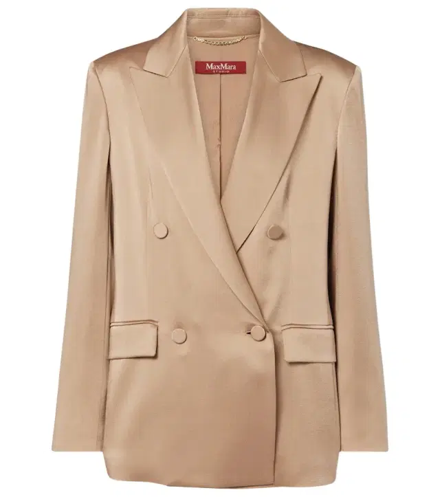 Arca double-breasted satin blazer