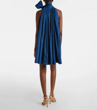 Max Mara Elegante tie-neck taffeta minidress | Thumbnail 4 Max Mara Elegante tie-neck taffeta minidress | Thumbnail 4