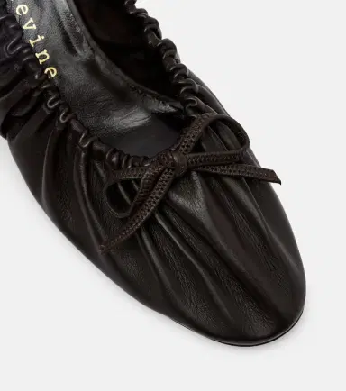Herbert Levine Gather Around ruched leather pumps | Thumbnail 2