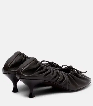 Herbert Levine Gather Around ruched leather pumps | Thumbnail 3