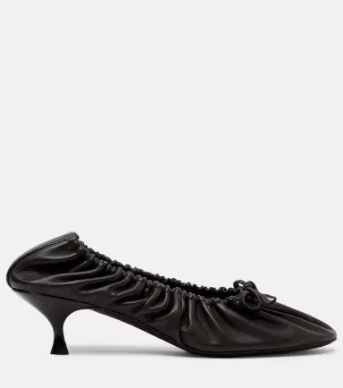 Herbert Levine Gather Around ruched leather pumps | Thumbnail 4