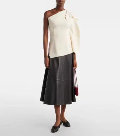 Herbert Levine Gather Around ruched leather pumps | Thumbnail 5
