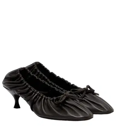 Herbert Levine Gather Around ruched leather pumps | Thumbnail 1