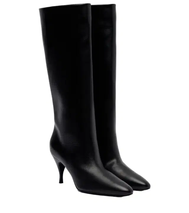 Silhouette leather knee-high boots