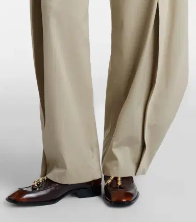 Loewe Cotton and silk gabardine wide-leg pants | Thumbnail 3