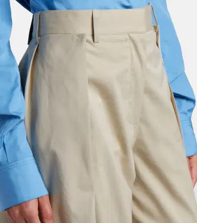 Loewe Cotton and silk gabardine wide-leg pants | Thumbnail 7