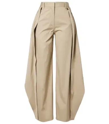 Loewe Cotton and silk gabardine wide-leg pants | Thumbnail 1