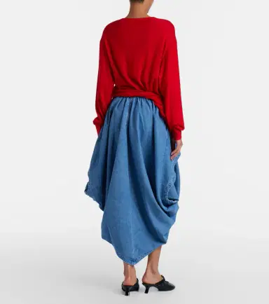 Loewe Asymmetrical denim midi skirt | Thumbnail 5