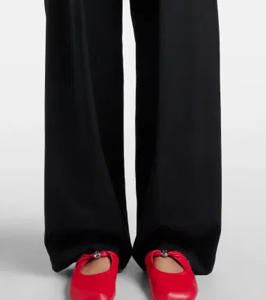 Loewe Logo wool mid-rise straight pants | Thumbnail 3