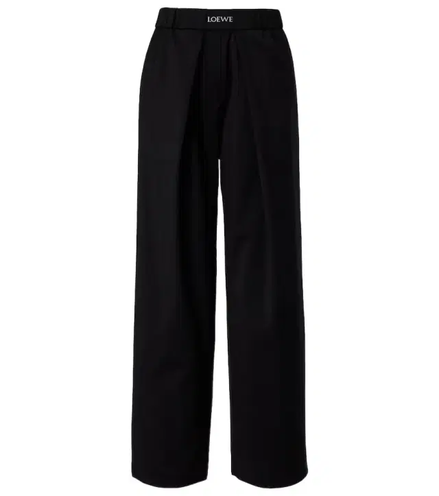 Loewe Logo wool mid-rise straight pants