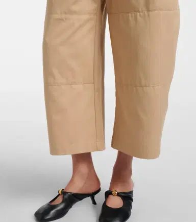 Loewe Cotton cropped barrel-leg pants | Thumbnail 6