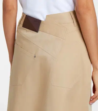 Loewe Asymmetric cotton midi skirt | Thumbnail 6 Loewe Asymmetric cotton midi skirt | Thumbnail 6