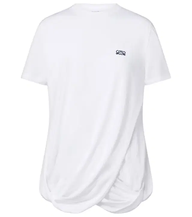 Double L draped cotton T-shirt