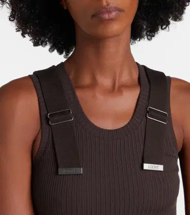 Loewe Ribbed-knit cotton-blend midi dress | Thumbnail 2 Loewe Ribbed-knit cotton-blend midi dress | Thumbnail 2