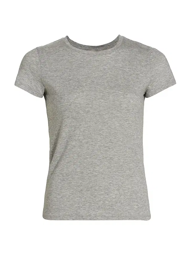 Vince Women's Cotton Crewneck T-Shirt - Heather Grey