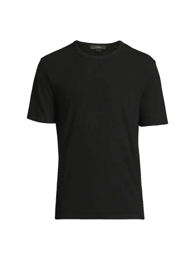 Vince Men's Garment-Dyed Crewneck T-Shirt - True Black
