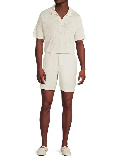 Onia Men's Shaun Linen Polo Shirt | Thumbnail 2 Onia Men's Shaun Linen Polo Shirt | Thumbnail 2