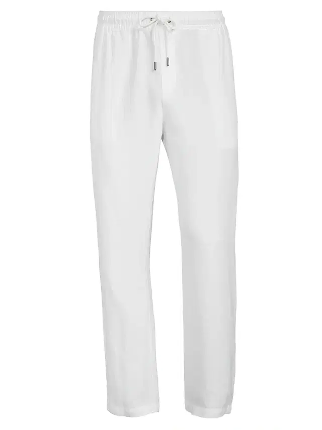 Onia Men's Linen-Blend Drawstring Pants - White