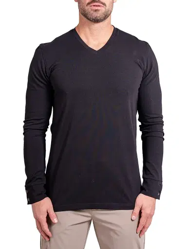 Maceoo Men's V-Neck Edison Ascension Sweater - Black - Size Medium | Thumbnail 2 Maceoo Men's V-Neck Edison Ascension Sweater - Black - Size Medium | Thumbnail 2