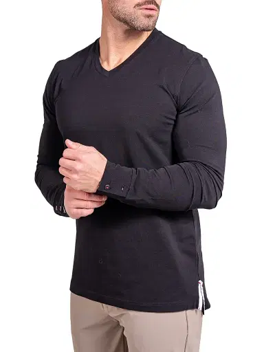 Maceoo Men's V-Neck Edison Ascension Sweater - Black - Size Medium | Thumbnail 3 Maceoo Men's V-Neck Edison Ascension Sweater - Black - Size Medium | Thumbnail 3