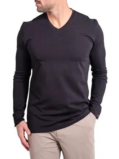 Maceoo Men's V-Neck Edison Ascension Sweater - Black - Size Medium | Thumbnail 7 Maceoo Men's V-Neck Edison Ascension Sweater - Black - Size Medium | Thumbnail 7