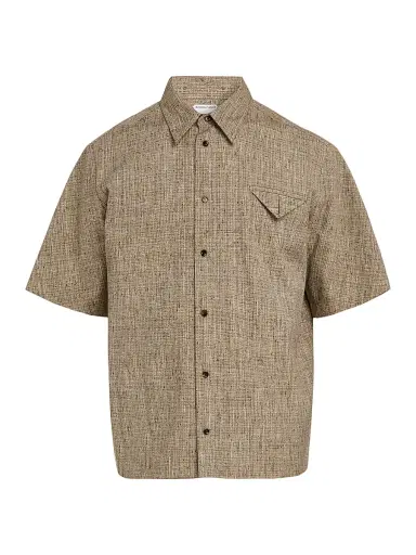 Bottega Veneta Men's Tweed Button-Front Shirt | Thumbnail 1