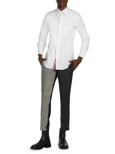 Thom Browne Men's Classic Button-Down Long-Sleeve Dress Shirt | Thumbnail 2