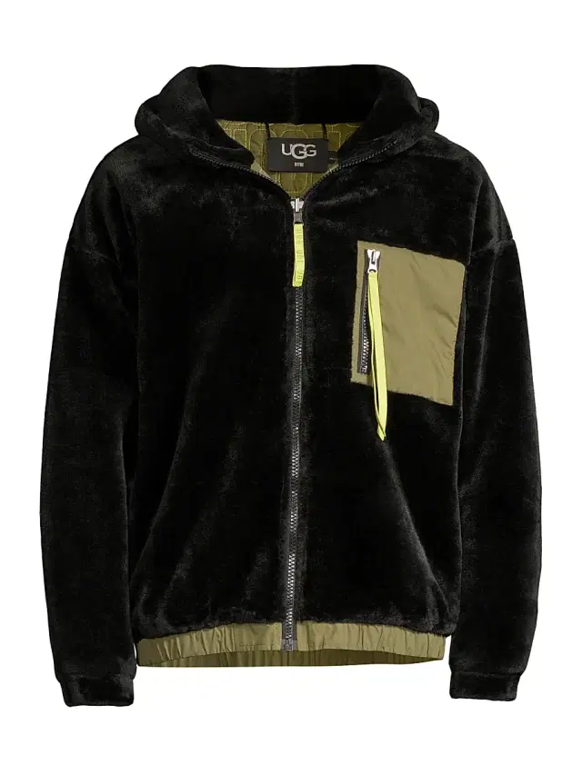 UGG Men's Kairo Faux Shearling Zip-Up Jacket - Black