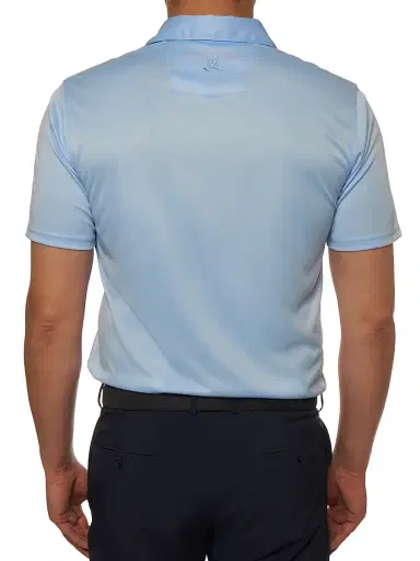 Robert Graham Men's Axelsen Knit Performance Polo - Light Blue | Thumbnail 3 Robert Graham Men's Axelsen Knit Performance Polo - Light Blue | Thumbnail 3