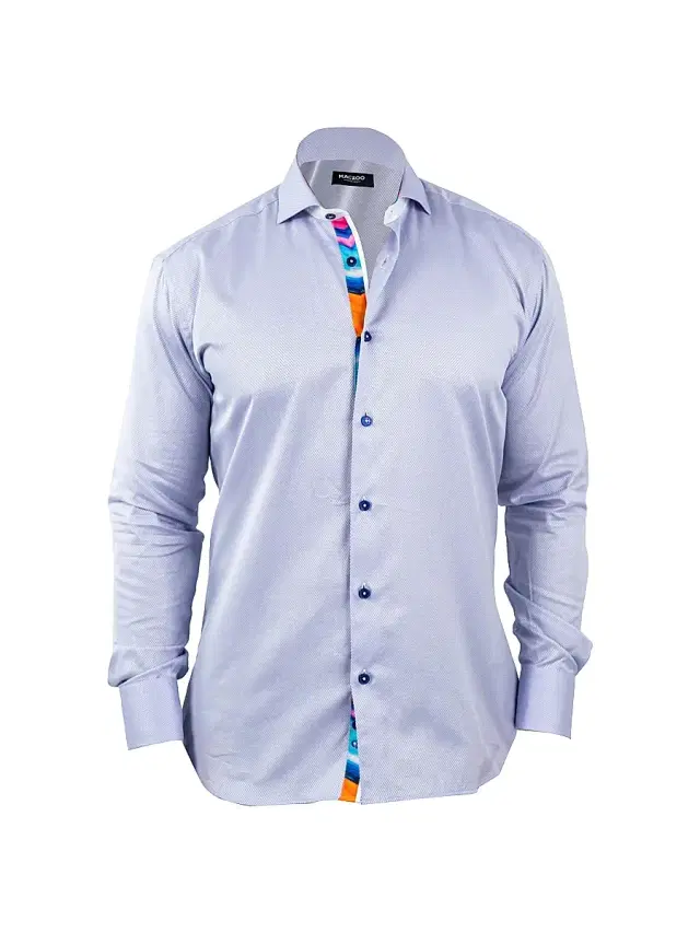 Maceoo Men's Einstein Jacq Slate Shirt - Purple