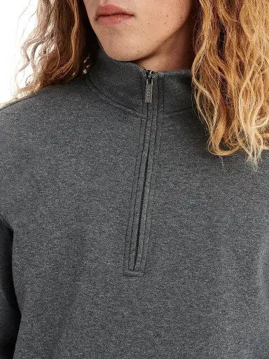 UGG Men's Zeke Quarter-Zip Sweater - Charcoal | Thumbnail 4