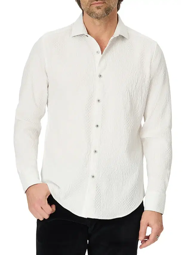 Robert Graham Men's Devonshire Button-Front Shirt - White