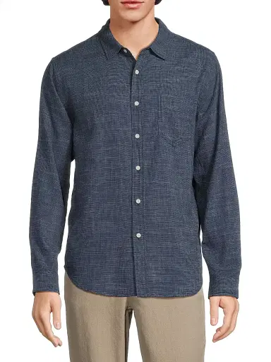RAILS Men's Wyatt Button-Up Shirt - Navy Etch - Size XXL | Thumbnail 3 RAILS Men's Wyatt Button-Up Shirt - Navy Etch - Size XXL | Thumbnail 3