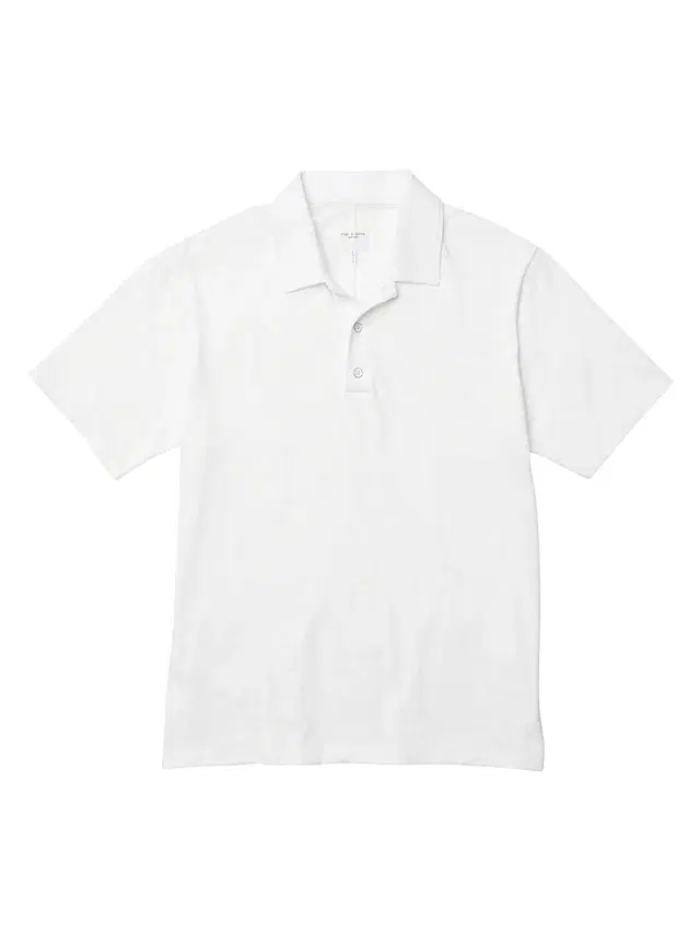 rag & bone Men's Classic Flame Polo Shirt - White