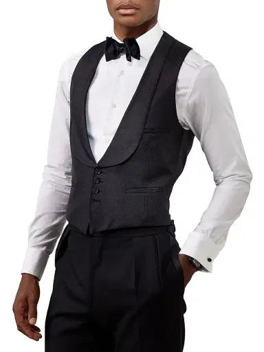 Ralph Lauren Purple Label Men's Douglas Shawl-Collar Vest | Thumbnail 1 Ralph Lauren Purple Label Men's Douglas Shawl-Collar Vest | Thumbnail 1