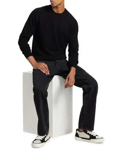 FRAME Men's Cotton Denim Straight-Leg Jeans - Meteorite | Thumbnail 2