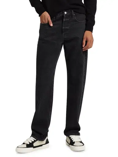 FRAME Men's Cotton Denim Straight-Leg Jeans - Meteorite | Thumbnail 3