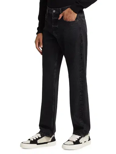 FRAME Men's Cotton Denim Straight-Leg Jeans - Meteorite | Thumbnail 4