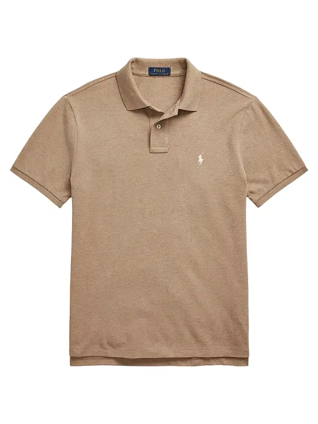 Polo Ralph Lauren Men's Cotton Mesh Polo Shirt - Grey Cloud Heather