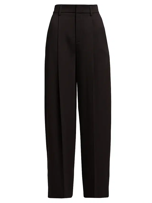 Vince Women's Satin Wide-Leg Trousers - Black