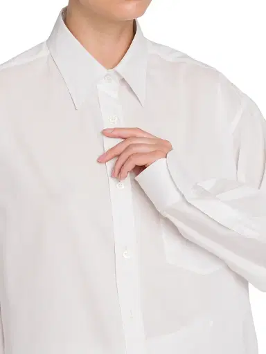 MOSCHINO Women's Cotton Poplin Blouse - Multi White | Thumbnail 6