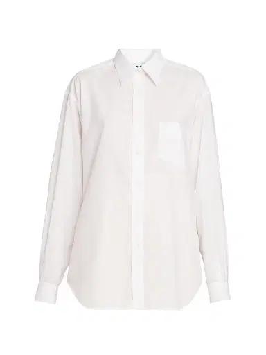 MOSCHINO Women's Cotton Poplin Blouse - Multi White | Thumbnail 1