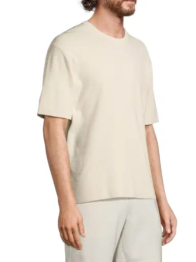 Vince Men's Milano Crewneck T-Shirt - Classic Cream | Thumbnail 4 Vince Men's Milano Crewneck T-Shirt - Classic Cream | Thumbnail 4