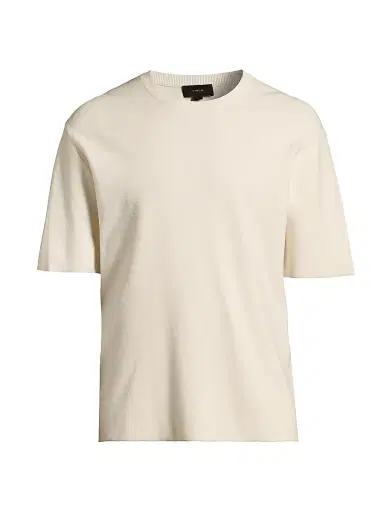 Vince Men's Milano Crewneck T-Shirt - Classic Cream | Thumbnail 1 Vince Men's Milano Crewneck T-Shirt - Classic Cream | Thumbnail 1