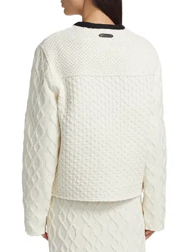 MOSCHINO Women's Textured Knit Jacket - | Thumbnail 5