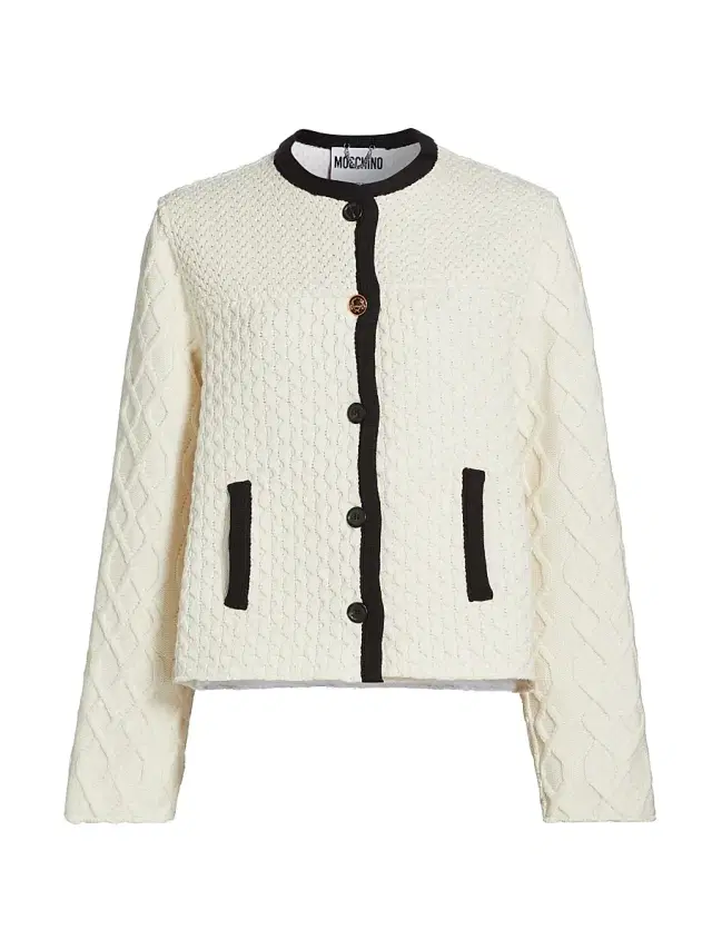 MOSCHINO Women's Textured Knit Jacket -