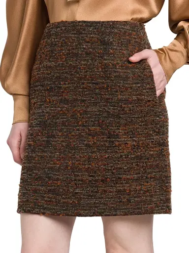 Alberta Ferretti Women's Bouclé Slim Miniskirt | Thumbnail 4 Alberta Ferretti Women's Bouclé Slim Miniskirt | Thumbnail 4