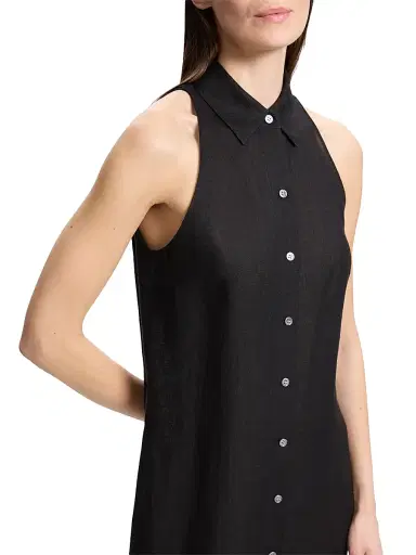 Theory Women's Chambray Button-Front Shirtdress - Black | Thumbnail 5 Theory Women's Chambray Button-Front Shirtdress - Black | Thumbnail 5