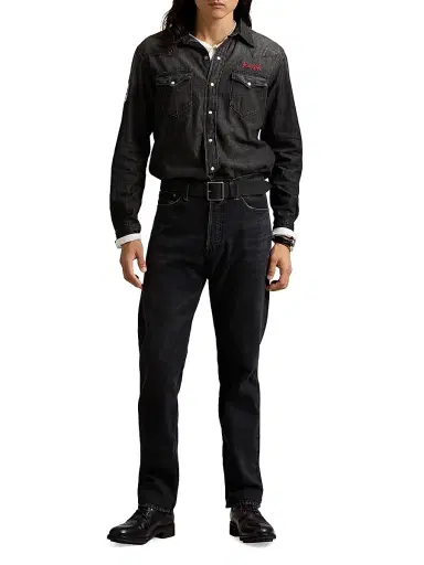 Polo Ralph Lauren Men's Graphic Denim Shirt - Venthon Wash | Thumbnail 2